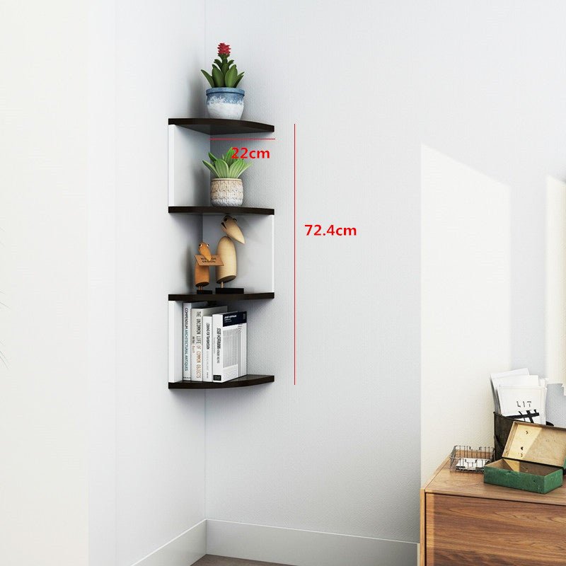 Wall Corner Shelf Corner Bookshelf Shelf Living Room Decoration Shelf Corner Wall Shelf Storage Rack - Hearth & Lume