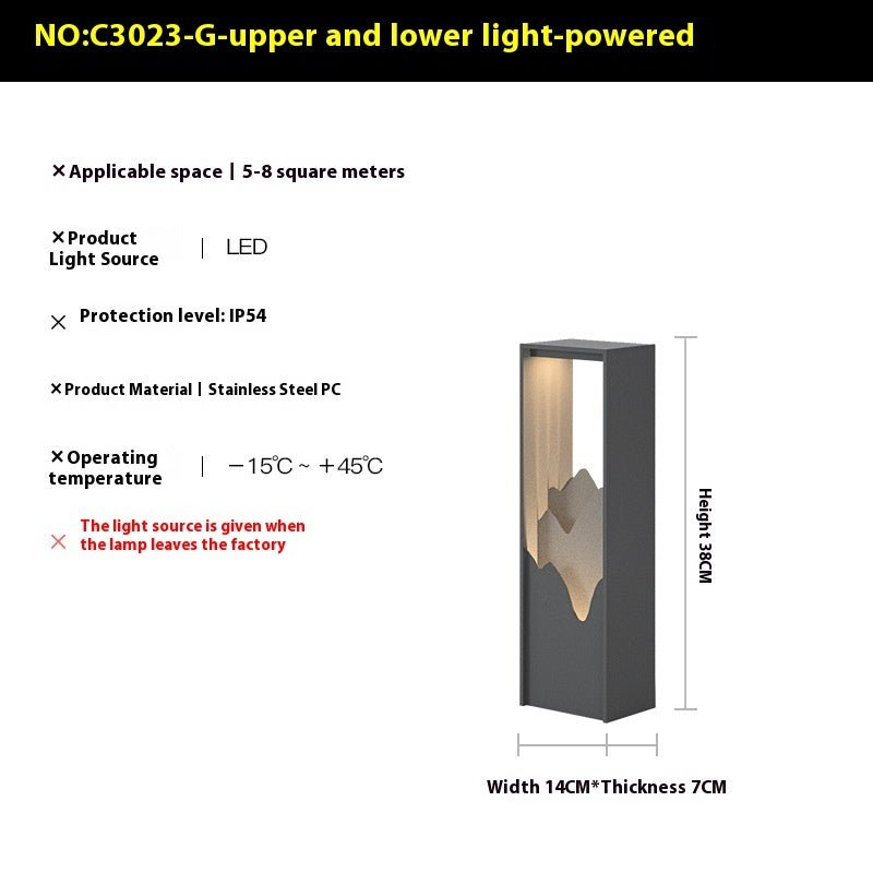 Outdoor Yard Lamp New Chinese Solar Energy - Hearth & Lume