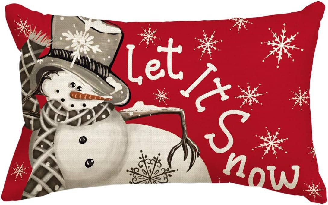 Christmas Simple Linen Pillow Cover Home Sofa Decoration - Hearth & Lume