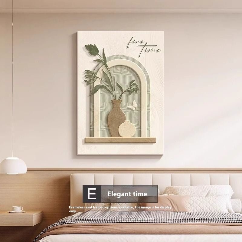 Decorative Painting Cream Style Abstract Line Character Mural - Hearth & Lume