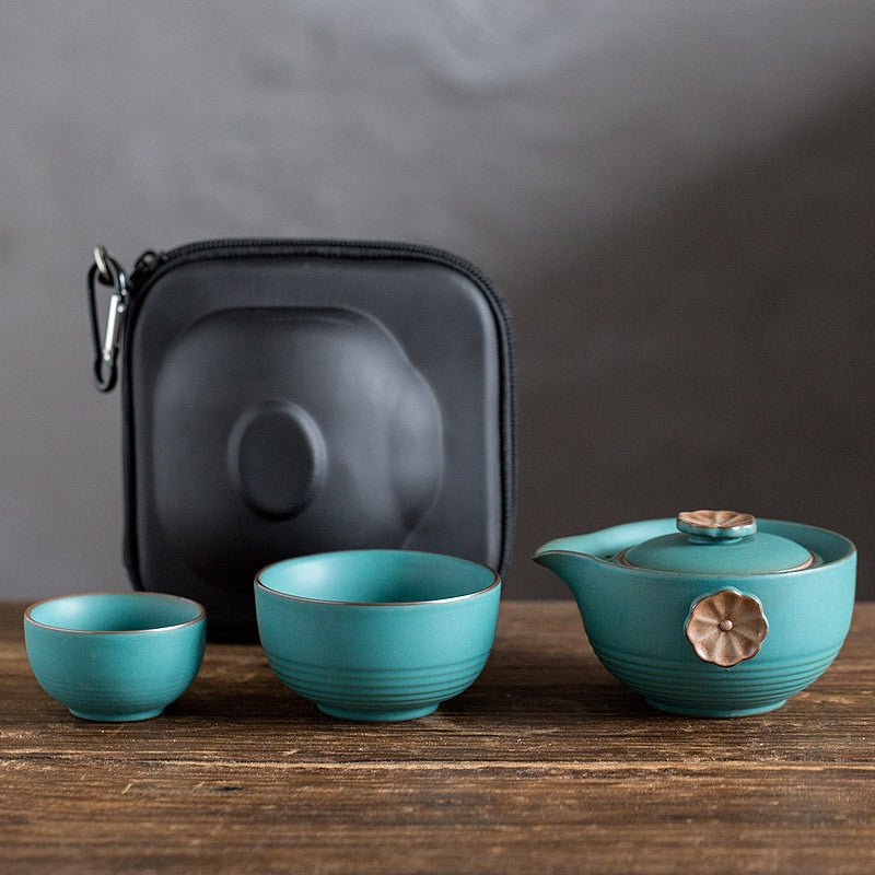 Convenient travel tea set 2 cups per pot - Hearth & Lume