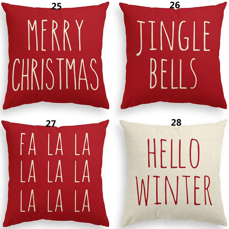 Christmas Fashion Minimalist Print Sofa Pillow Cover - Hearth & Lume