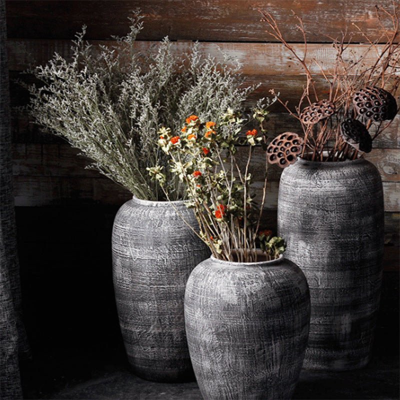 Retro Ceramic Floor - standing Large Vase - Hearth & Lume