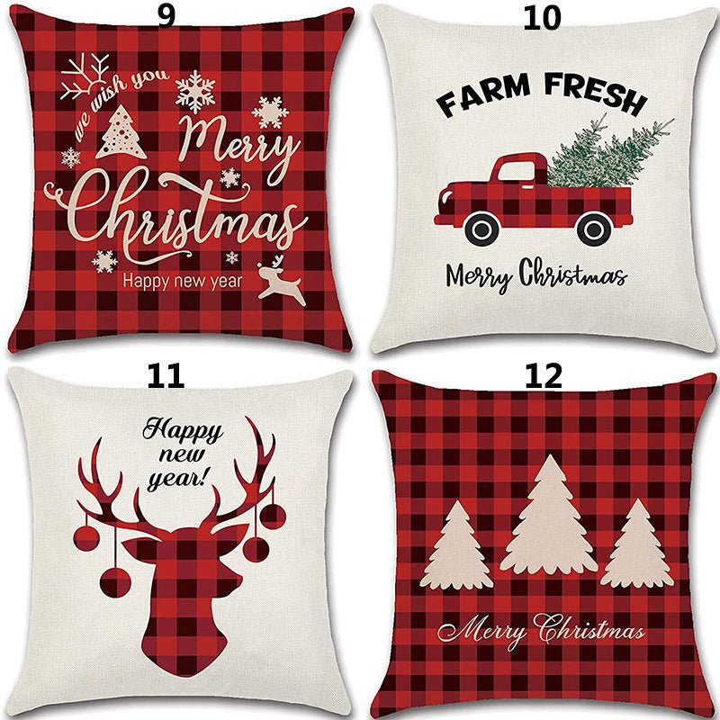 Christmas Fashion Minimalist Print Sofa Pillow Cover - Hearth & Lume