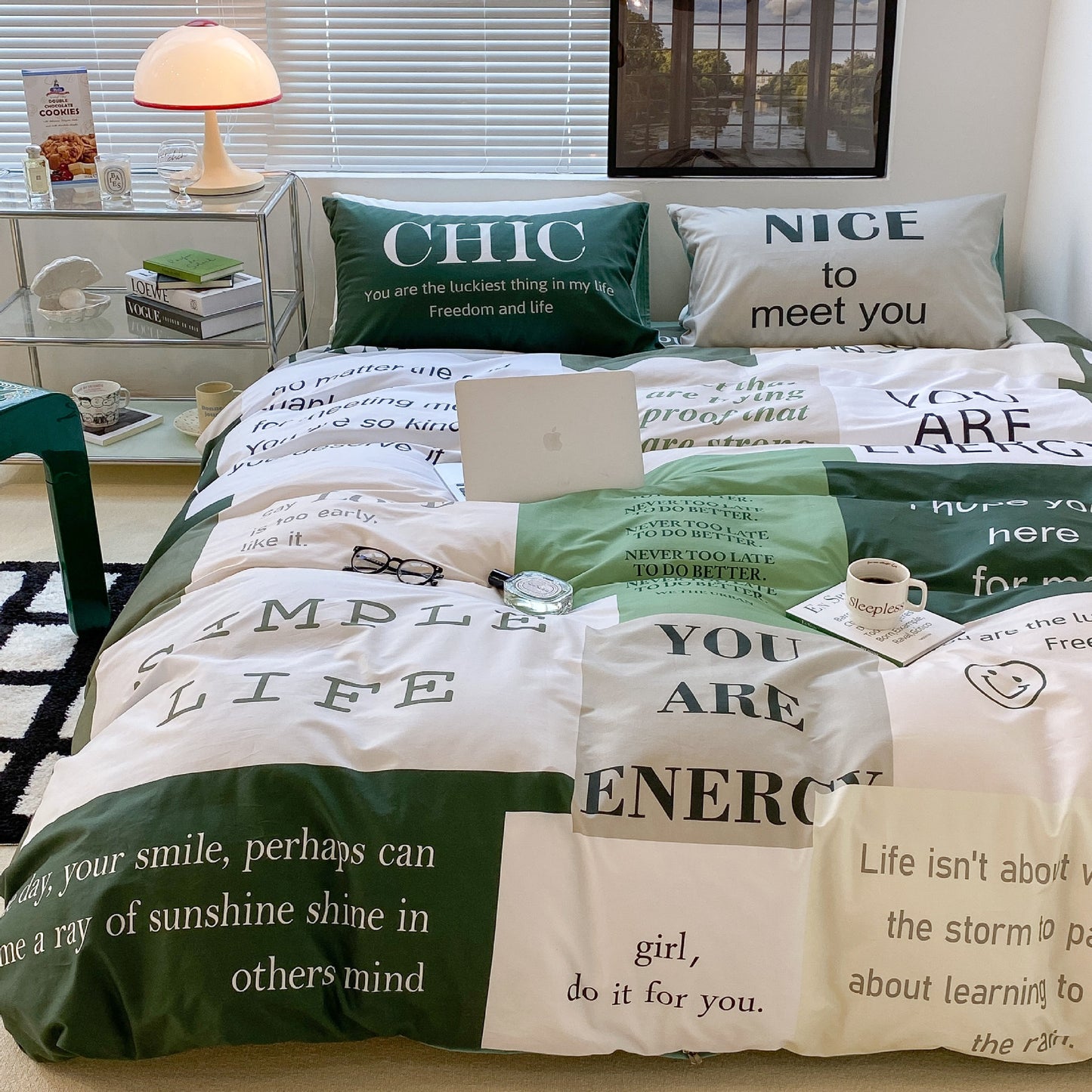 Household Fashion Simple Pure Cotton 3D Printing Bedding - Hearth & Lume