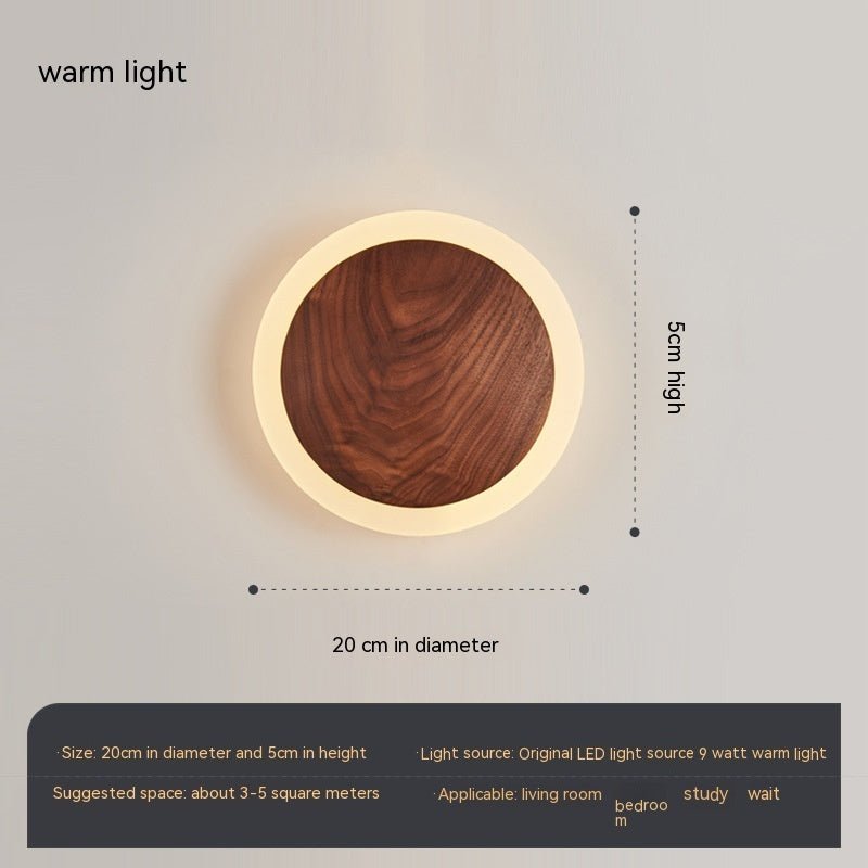 Bedroom Bedside Walnut Wall Lamp Nordic Modern - Hearth & Lume