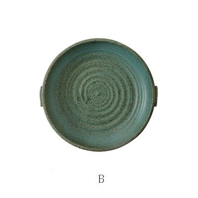 Japanese Binaural Plate Handmade Stoneware Cutlery Set - Hearth & Lume