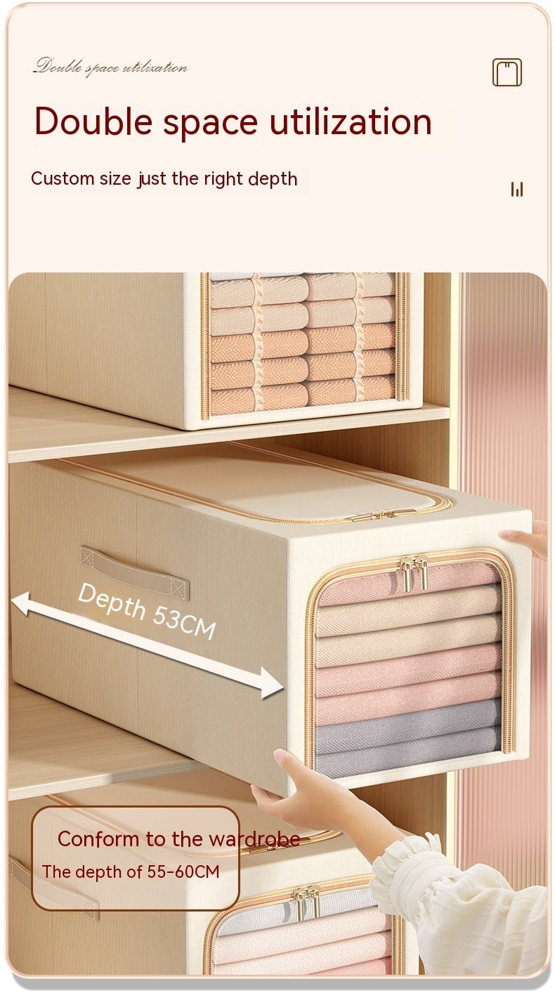 Visual Cotton And Linen Clothes Storage Box - Hearth & Lume