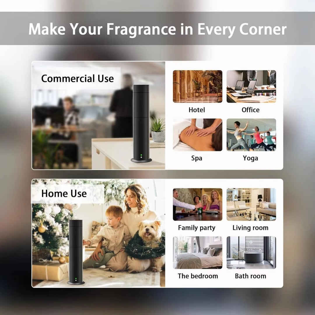 Essential Oil Scent Diffuser Bluetooth App Controlled Fragrance Diffuser 120ml Aluminum Smart Scent Diffuser For Home