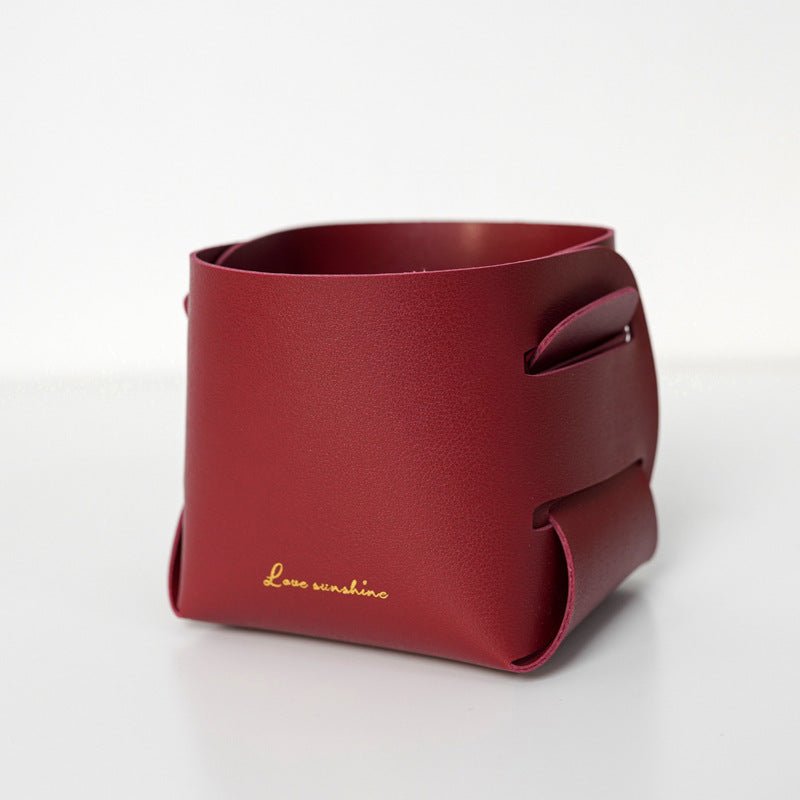 Desktop Sundries Leather Storage Box - Hearth & Lume