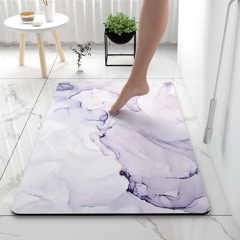 Bathroom Diatom Mud Absorbent Pad Household Marbling Washable - Hearth & Lume