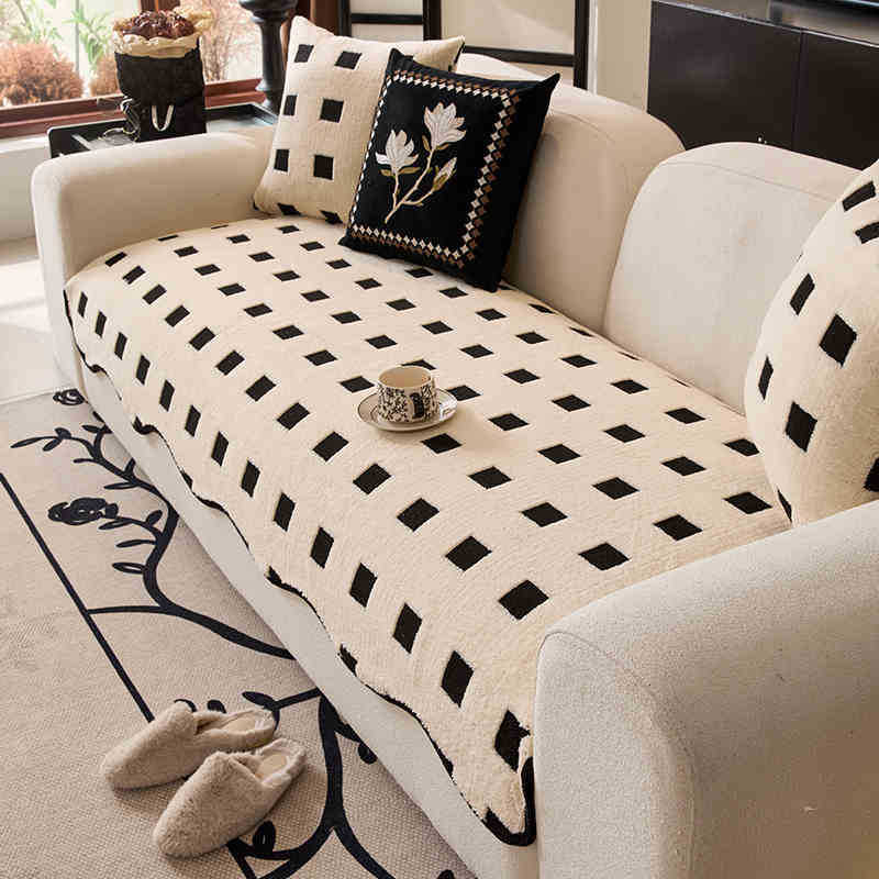 Winter Plush Sofa Cushion Non - slip Sofa Cushion - Hearth & Lume