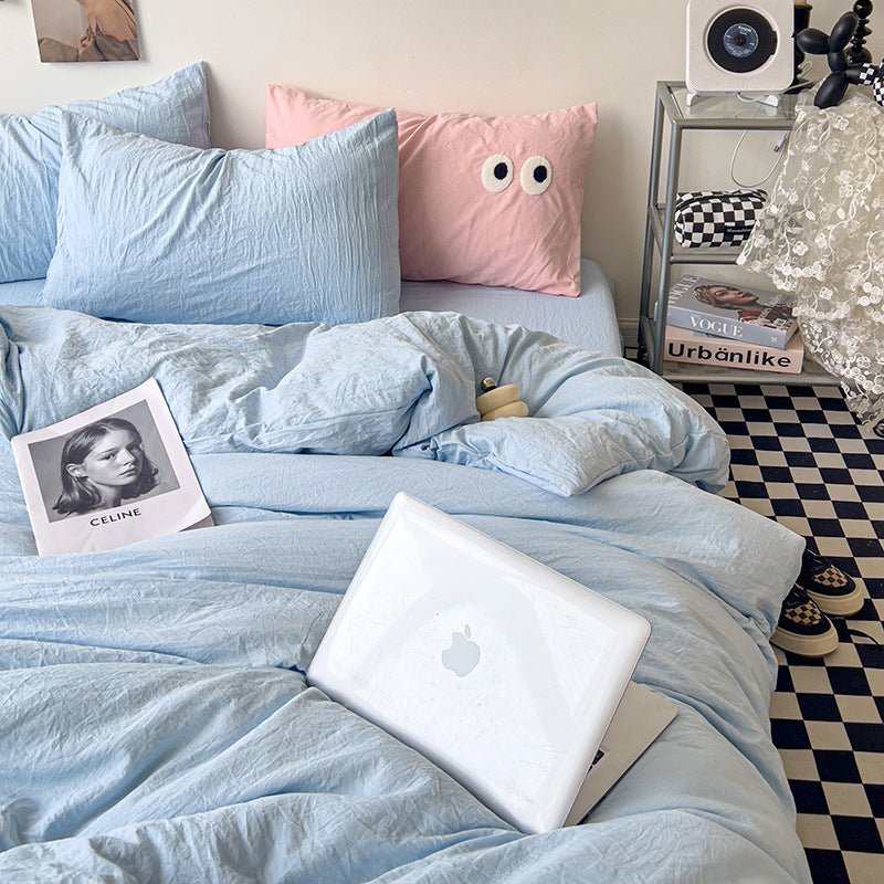 Super Soft Pleated Bed Sheet Quilt Cover - Hearth & Lume