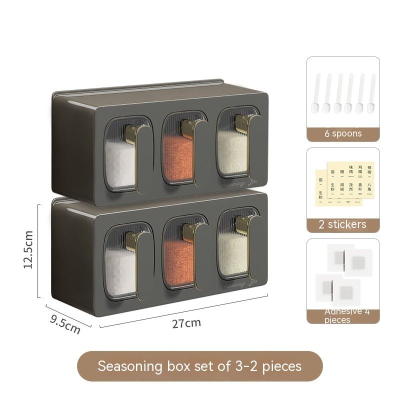 Drawer Type Seasoning Box Household Kitchen Spice Jars Combination - Hearth & Lume