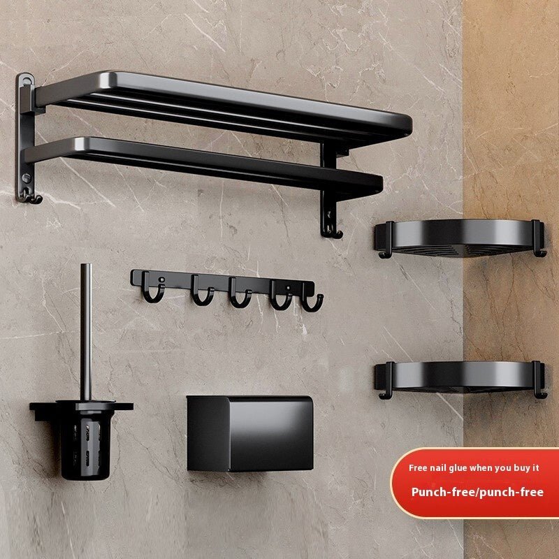 Towel Rack Black Bathroom Rack Bathroom Pendant - Hearth & Lume