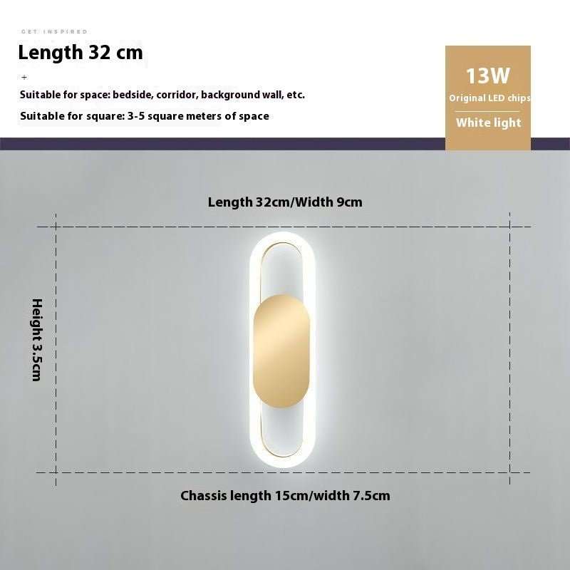 Creative Wall Lamp Simple Modern Bedroom Bedside Lamp - Hearth & Lume