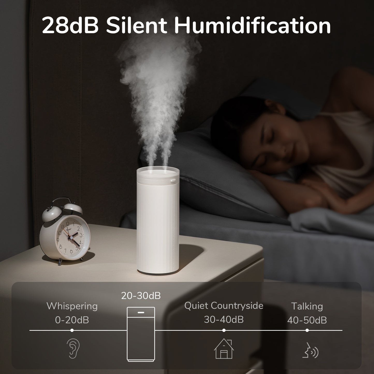 Small Humidifiers 500ml Desk Humidifier Night Light - Hearth & Lume