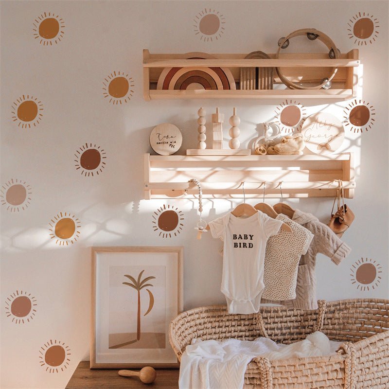 Cartoon Sun Free Stickers Children's Room Kindergarten Home Wall Decoration - Hearth & Lume