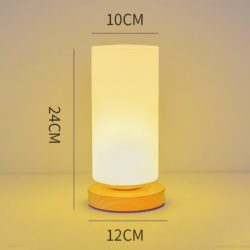 Nordic Solid Wood Decoration USB Table Lamp Bedroom - Hearth & Lume
