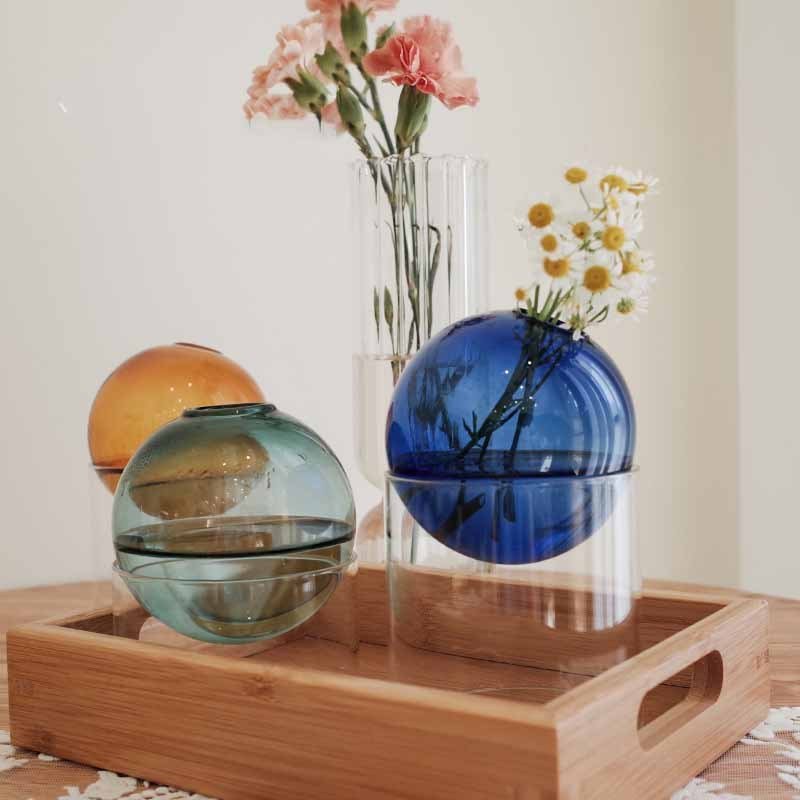 Creative Colorful Spherical Glass Vase Decoration - Hearth & Lume