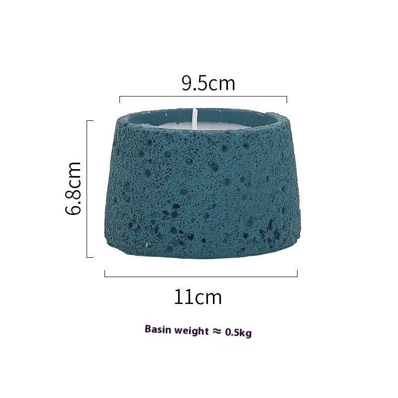 Home Decorative Crafts Candle Holder Cement Aromatherapy Candle Cup - Hearth & Lume
