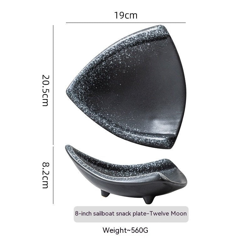 Snack Plate Creative Japanese Ceramic Art Plate Fruit Plate - Hearth & Lume