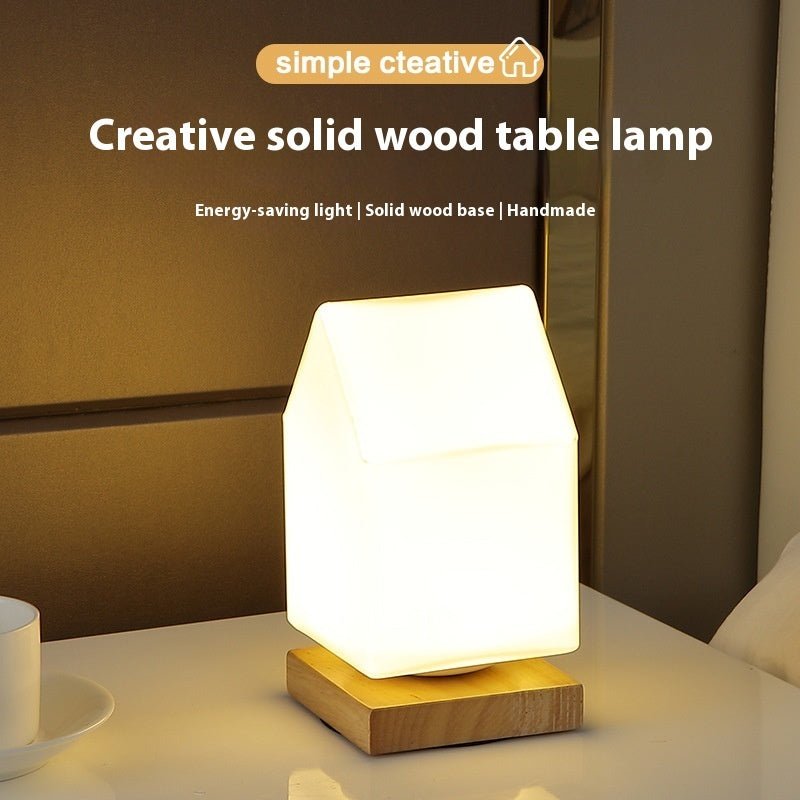 Nordic Solid Wood Decoration USB Table Lamp Bedroom - Hearth & Lume