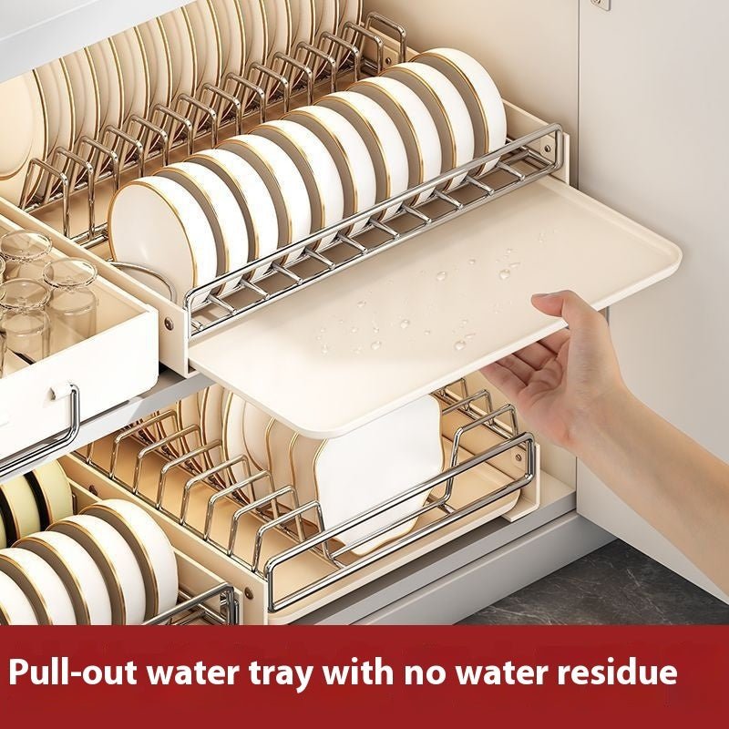 Kitchen Household Bowl Plate Plate Storage Rack Cabinet Built - in Drawer Draining Basket Bowl Rack - Hearth & Lume