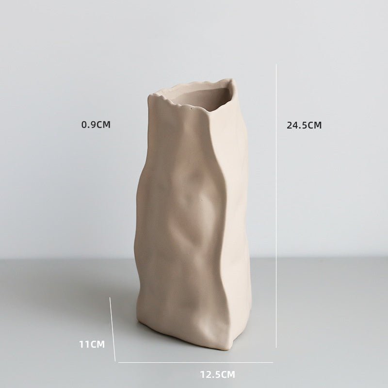 Nordic Irregular Art Ceramic Vase Decoration Living Room - Hearth & Lume