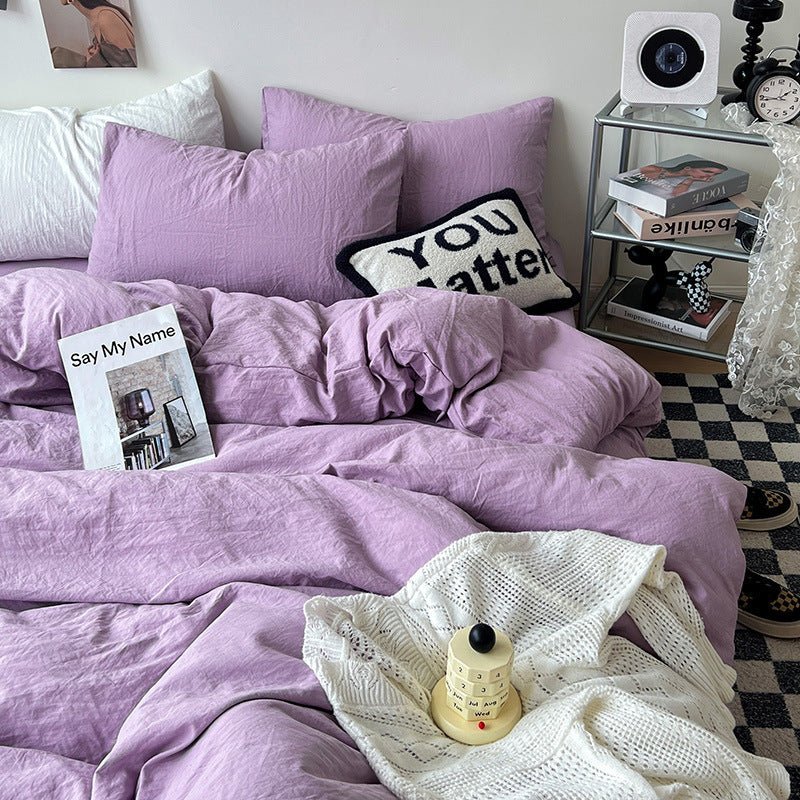 Super Soft Pleated Bed Sheet Quilt Cover - Hearth & Lume