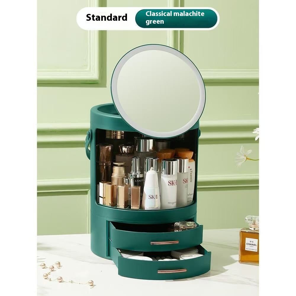 Practical High - end Cosmetics With Light Storage Box With Mirror - Hearth & Lume