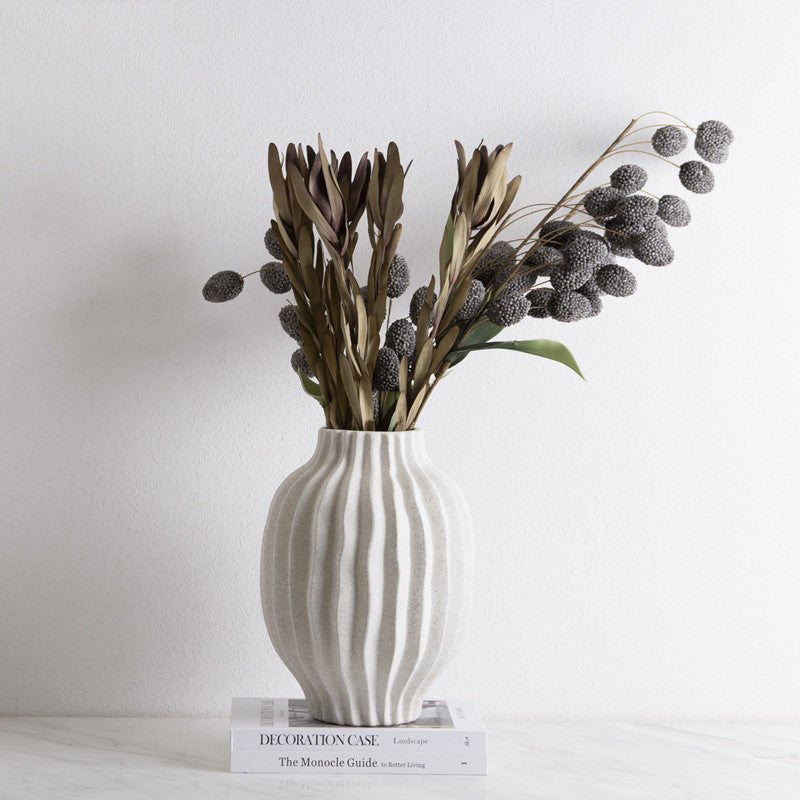 Nordic Minimalist Ceramic Creative Petal Vase Decoration - Hearth & Lume