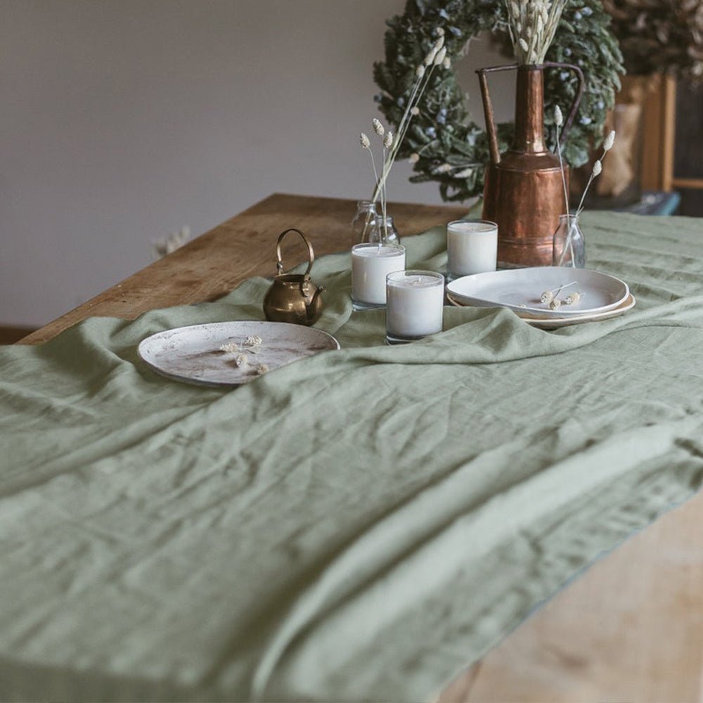Linen Table Flag Fabric Art Plain Simple Washed Waterproof Tea Sheet Cloth - Hearth & Lume