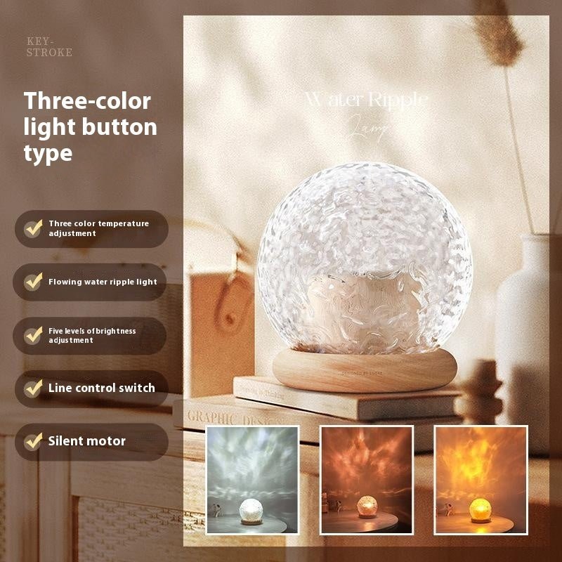 Corrugated Bedside Small Night Lamp Bedroom Decoration Ambience Light - Hearth & Lume