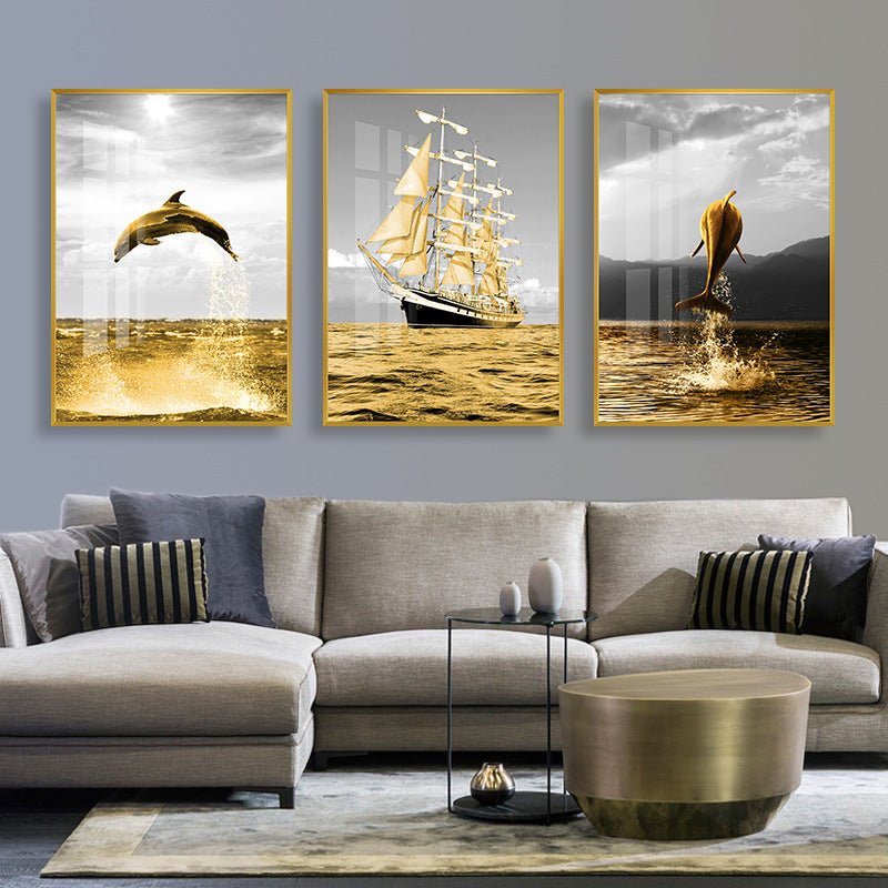 Abstract living room painting - Hearth & Lume