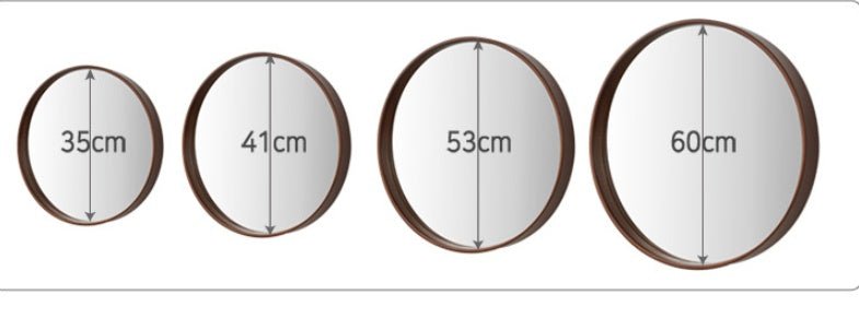 Bathroom Solid Wood Simple Bathroom Mirror Bedroom Hanging Mirror - Hearth & Lume