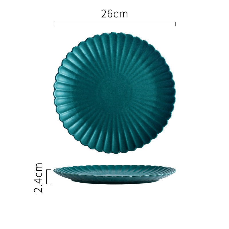 Creative Simple Solid - color Ceramic Plate - Hearth & Lume