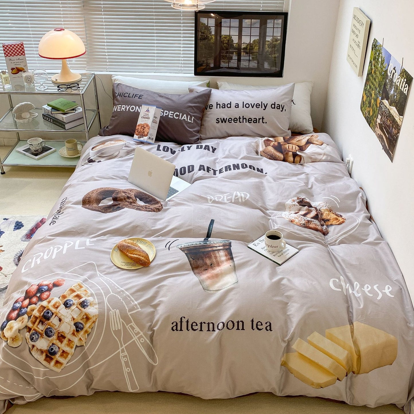 Household Fashion Simple Pure Cotton 3D Printing Bedding - Hearth & Lume