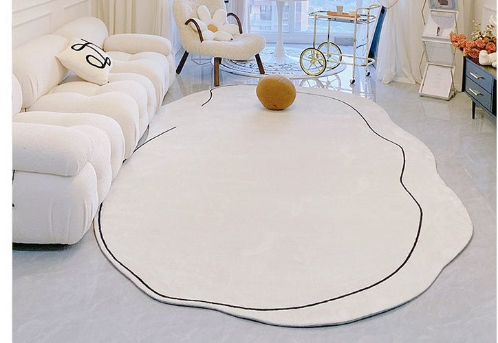 Japanese Minimalist Living Room Cashmere Carpet - Hearth & Lume