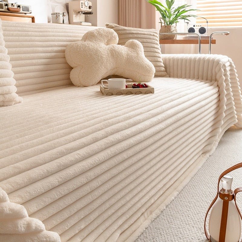 Flannel Sofa Towel Cream Style Cover Blanket - Hearth & Lume