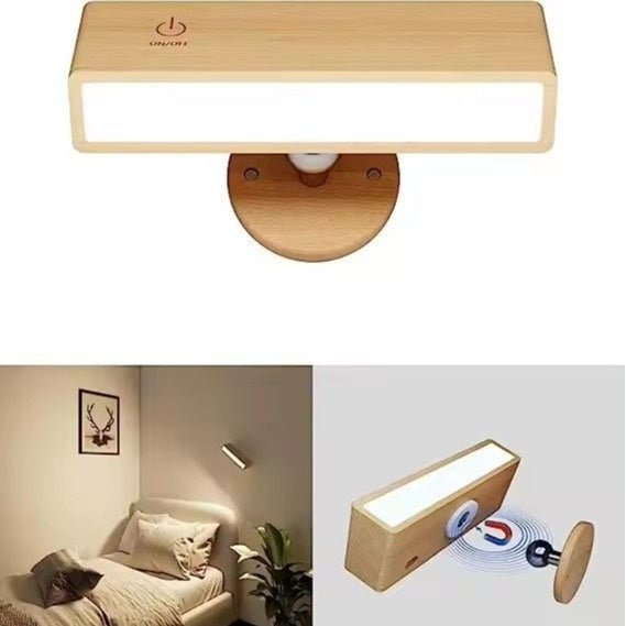 Creative Bedroom Minimalist Wooden Wall Lamp - Hearth & Lume
