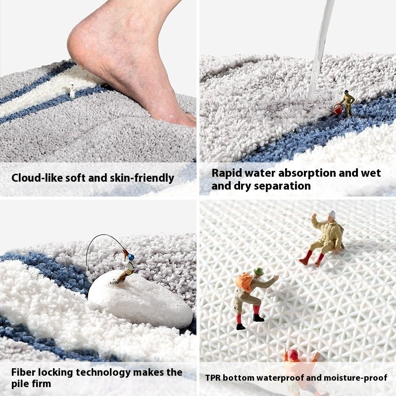 Bathroom Non - slip Mat Entrance Mats Toilet Thickening Cushion - Hearth & Lume