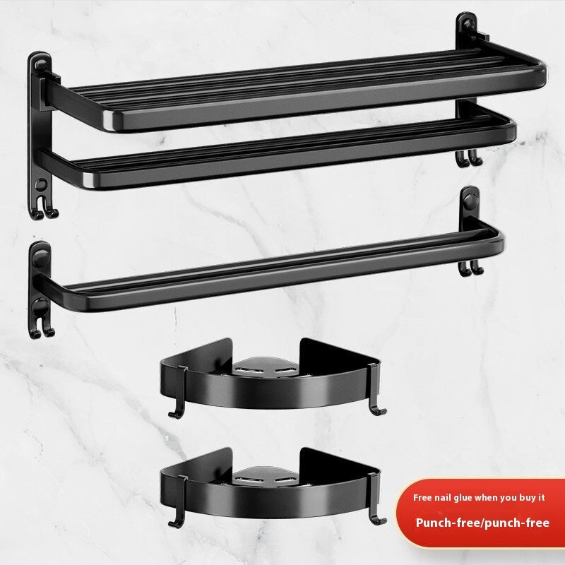 Towel Rack Black Bathroom Rack Bathroom Pendant - Hearth & Lume