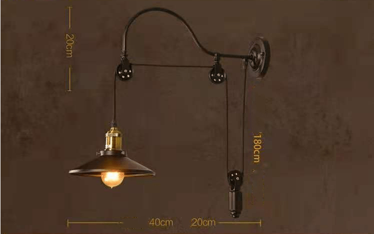 Aisle Wrought Iron Bedside Decoration Retro Industrial Style Wall Lamp - Hearth & Lume