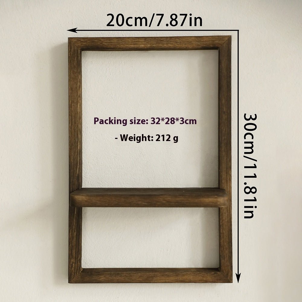 Paulownia Wooden Door Frame - shaped Wall - mounted Flower Pot Storage Rack - Hearth & Lume