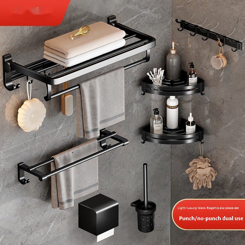 Towel Rack Black Bathroom Rack Bathroom Pendant - Hearth & Lume