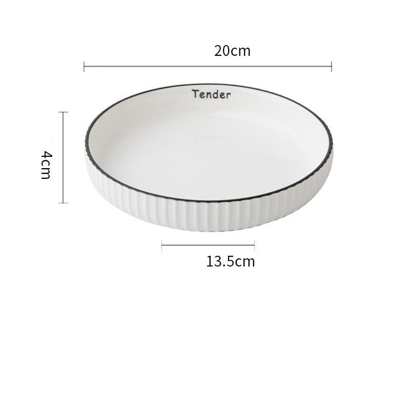 Vintage Ceramic Stir - fry Plate Salad Plate Slightly Concealer - Hearth & Lume