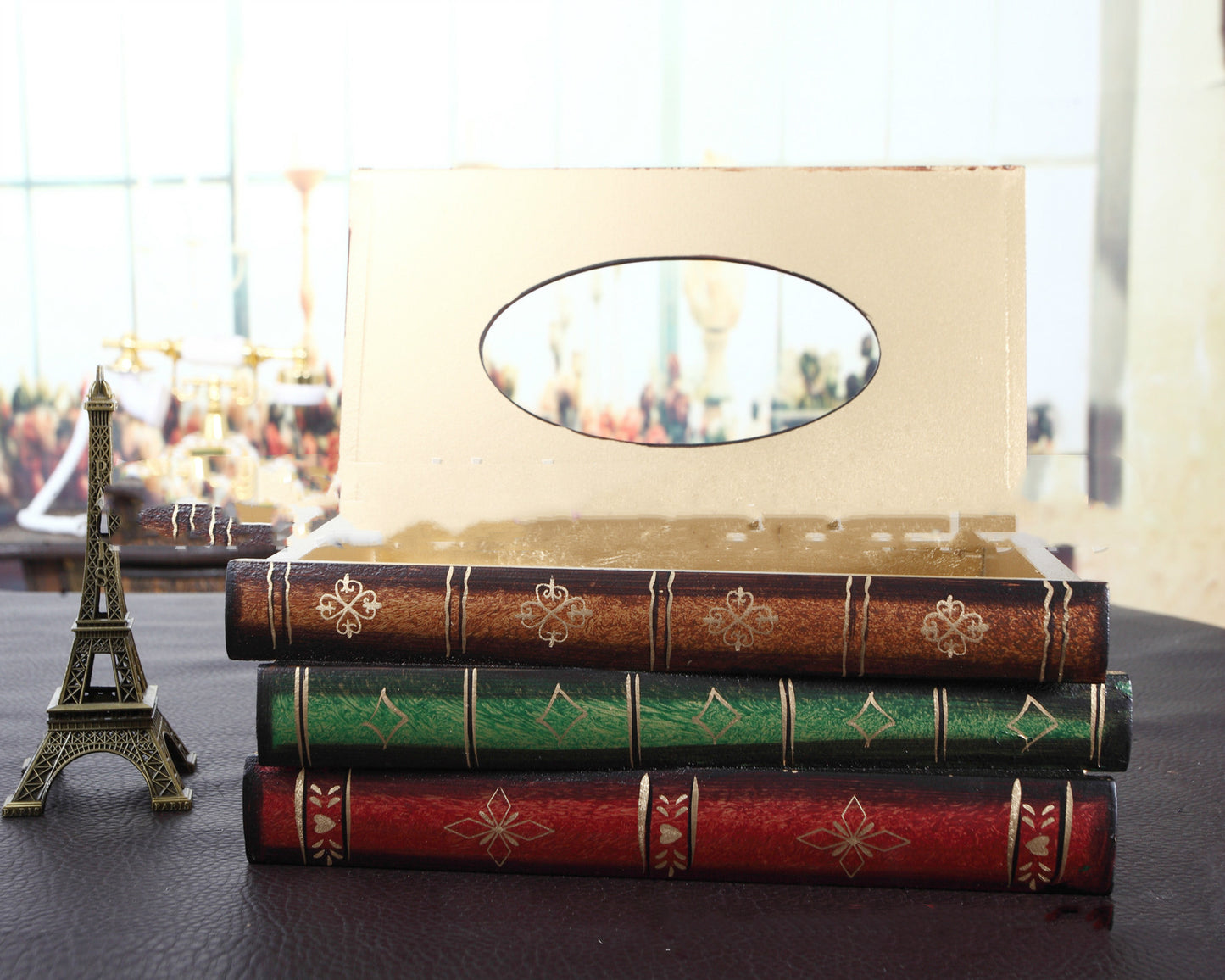 Wooden Book Box Tissue Crafts Home Decor - Hearth & Lume