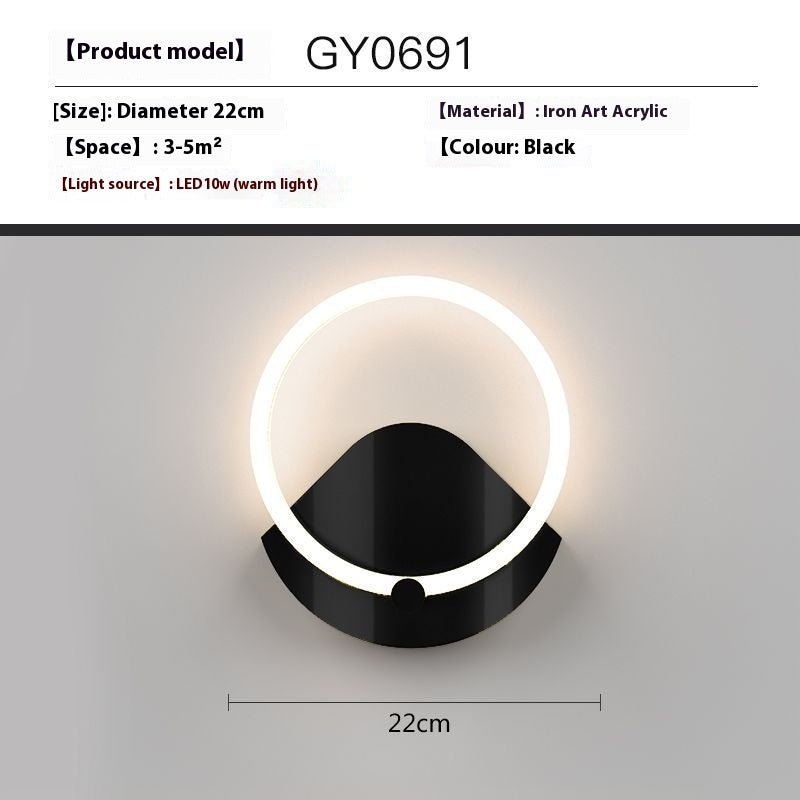 Creative Wall Lamp Simple Modern Bedroom Bedside Lamp - Hearth & Lume