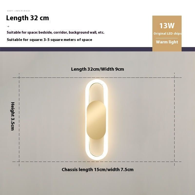 Creative Wall Lamp Simple Modern Bedroom Bedside Lamp - Hearth & Lume